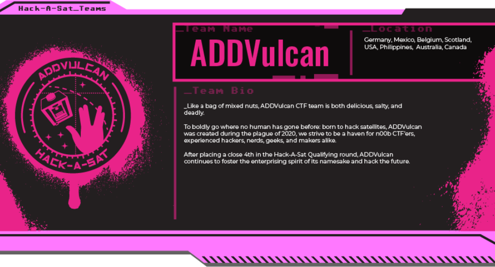 AddVulcan Hack-A-Sat team logo