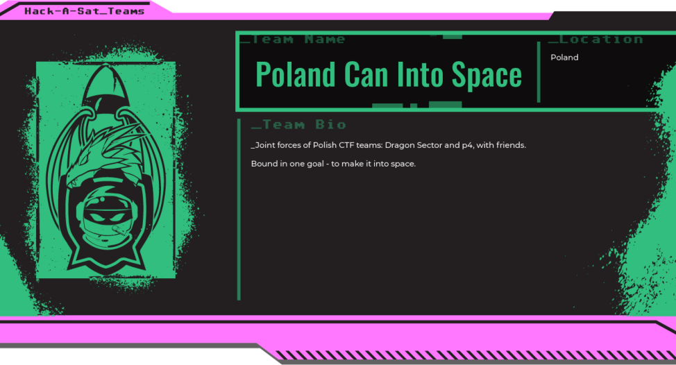 Poland Can Into Space Hack-A-Sat team logo