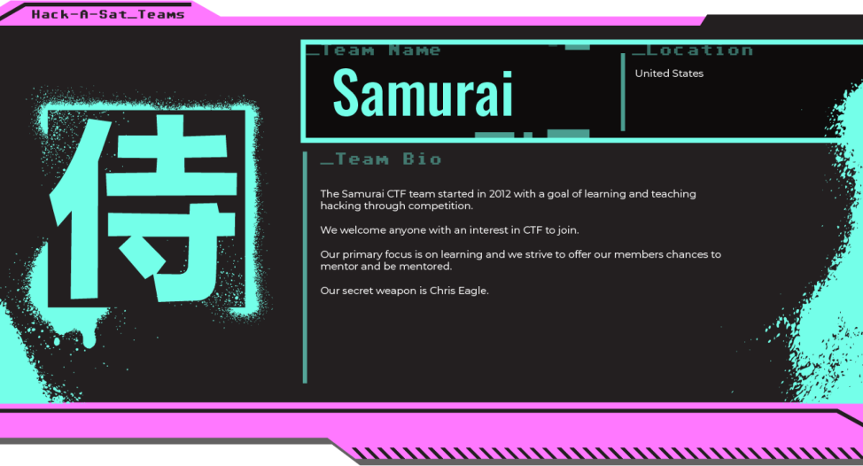 samuari Hack-A-Sat team logo